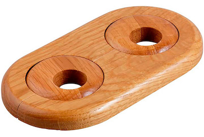 Image of Echtholz Doppel-Rohrrosetten Eiche 18mm bei JUMBO