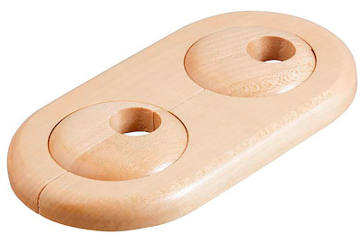 Image of Echtholz Doppel-Rohrrosetten Ahorn 15mm bei JUMBO