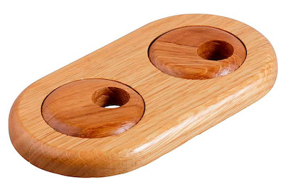 Image of Echtholz Doppel-Rohrrosetten Eiche 15mm bei JUMBO