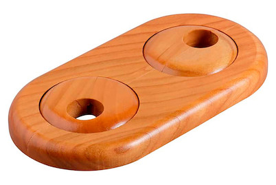 Image of Echtholz Doppel-Rohrrosetten Kirschbaum 15mm bei JUMBO