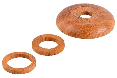 Image of Universal Echtholz Rohrrosette Eiche Ø 15/18/22 mm bei JUMBO