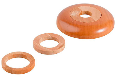 Image of Universal Echtholz Rohrrosette Kirschbaum Ø 15/18/22 mm bei JUMBO