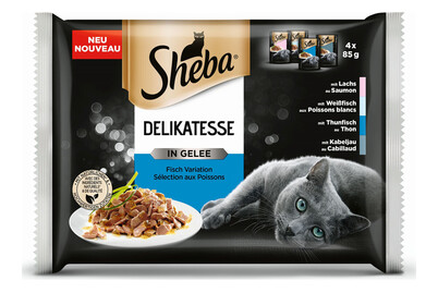 Image of Sheba Delikatesse Gelee Fisch Variation 4x85g bei JUMBO