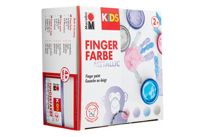 Image of Marabu KiDS Fingerfarbe Set Metallic, 4 x 100 ml
