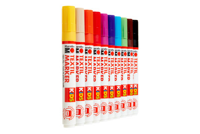 Image of Marabu KiDS Textilmarker, 10er Sortierung, 10 x 3 mm bei JUMBO