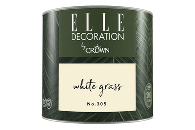 Image of Elle Decoration by Crown Premium Wandfarbe Matt White Grass No. 305 0.125L