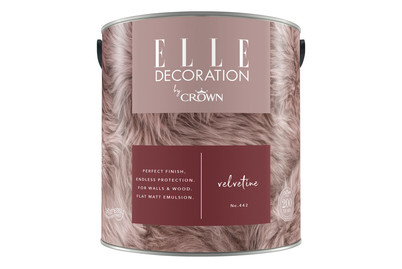 Image of Elle Decoration by Crown Premium Wandfarbe Matt Velvetine No. 442 2.500L