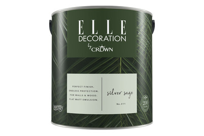 Image of Elle Decoration by Crown Premium Wandfarbe Matt Silver Sage No. 311 2.500L bei JUMBO