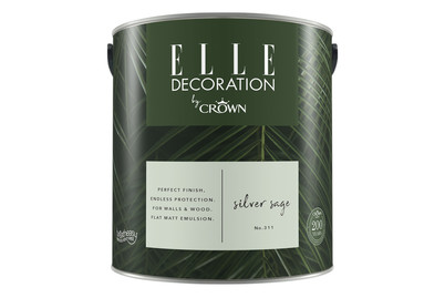 Image of Elle Decoration by Crown Premium Wandfarbe Matt Silver Sage No. 311 2.500L