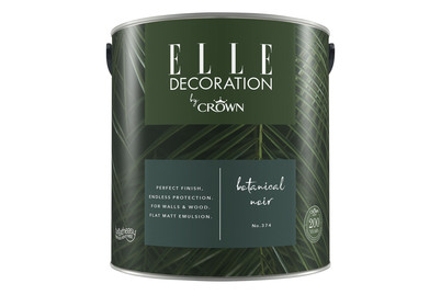 Image of Elle Decoration by Crown Premium Wandfarbe Matt Botanical Noir No. 374 2.500L