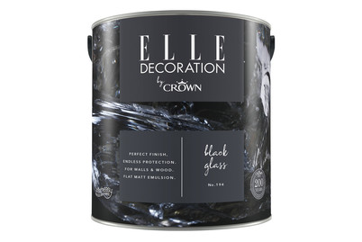 Image of Elle Decoration by Crown Premium Wandfarbe Matt Black Glass No.194 2.500L