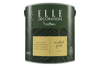 Image of Elle Decoration by Crown Premium Wandfarbe Matt Mustard Field No. 345 2.500L