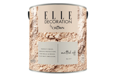 Image of Elle Decoration by Crown Premium Wandfarbe Matt Matted Off No. 517 2.500L
