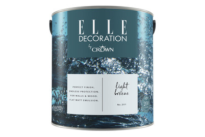 Image of Elle Decoration by Crown Premium Wandfarbe Matt Light Breeze No. 201 2.500L