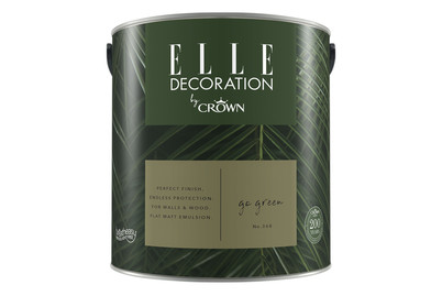 Image of Elle Decoration by Crown Premium Wandfarbe Matt Go Green No. 368 2.500L