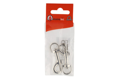 Image of Karabinerhaken mit Öse vernickelt 2St. bei JUMBO