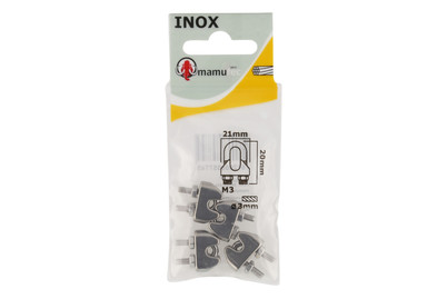Image of Seilklemme Inox 3mm 4St. bei JUMBO