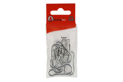 Image of Feuerwehrkarabiner verzinkt 40mm 6St. bei JUMBO