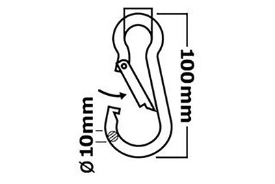 Image of Feuerwehrkarabiner verzinkt 10mm 2St. bei JUMBO