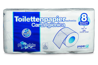 Image of Paperblu Toilettenpapier, 8 Rollen 3-lagig