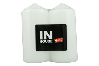 Image of Zylinderkerzen 6x13cm 2 Stück weiss bei JUMBO