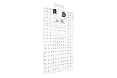 Image of Geschenktüte weiss silber 12 x 21 cm 3 Stk. bei JUMBO