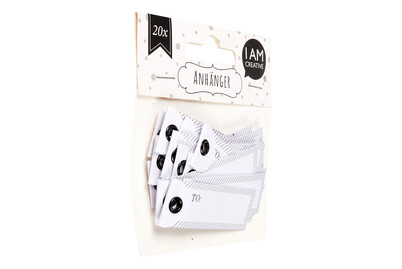 Image of Namensanhänger weiss 20 Stk. bei JUMBO