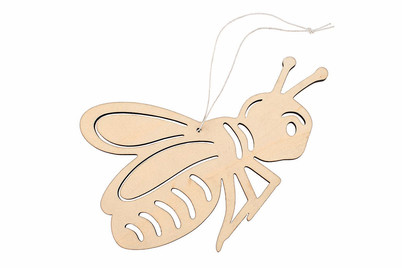 Image of Holzbiene mit Hänger, natur 12x17x0,7cm bei JUMBO