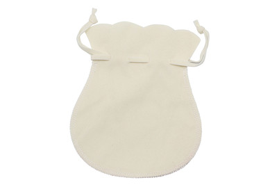 Image of Samtsäckchen, creme 13 x 15 cm mit Kordelzug, 100% Polyester bei JUMBO