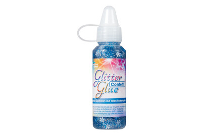 Image of Glitterglue Flasche 53ml Confetti Snow bau/silber