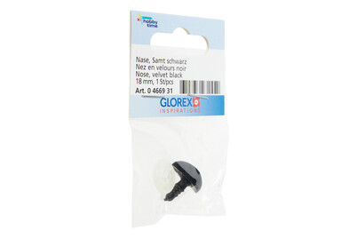 Image of Nase, Samt schwarz 18 mm SB 1 Stück bei JUMBO