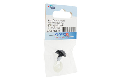 Image of Nase, Samt schwarz 15 mm SB 1 Stück bei JUMBO