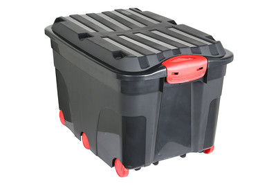 Image of Oecoplan Roller 6 mit Deckel 57 l schwarz/rot bei JUMBO