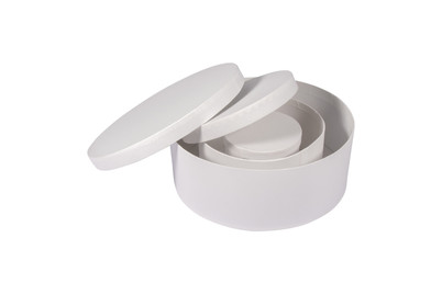 Image of Pappmaché Boxen 3er-Set, FSC Rec. 100%, rund, 3 Grössen bei JUMBO