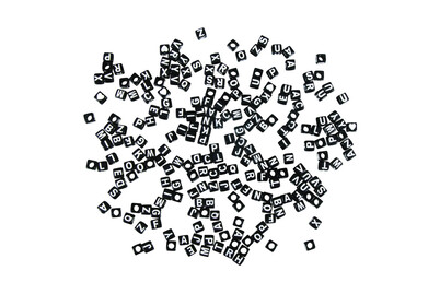 Image of Plastik-Buchstaben-Perlen, 5x5mm, SB-Blister 40g bei JUMBO