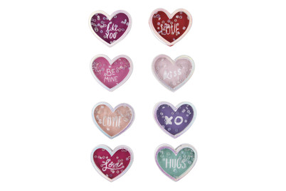 Image of Schüttelsticker Herzen, 3x3,5cm, sortiert, SB-Btl 8Stück bei JUMBO