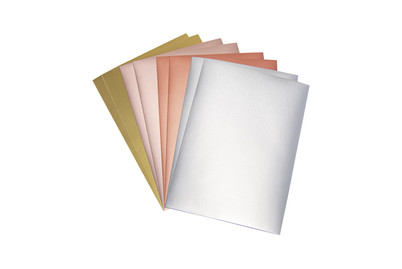 Image of Effektpapier Metallic Matt - Basics, A4, 21x29,7cm, 250g/m2, 4 Farben, 8Blatt bei JUMBO
