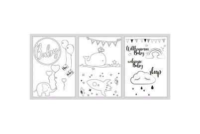 Image of Fenster Malvorlagen Baby, 3 Vorlagen + 1 Kreidemarker, SB-Box 1Set bei JUMBO