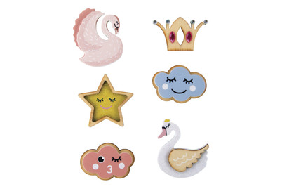 Image of 3D Sticker Traumland, sort. 3-4cm, SB-Btl 6Stück bei JUMBO