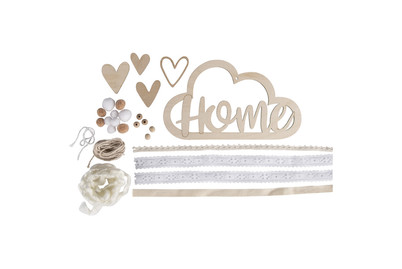 Image of BP: Holzhänger mit Bänder Home , Holzhänger: 22x12,5cm, SB-Btl 1Set bei JUMBO