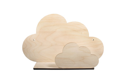 Image of Holzbausatz Regal Wolke, FSCMixCred, 35x21x10cm, 5-teilig, Box 1Set bei JUMBO