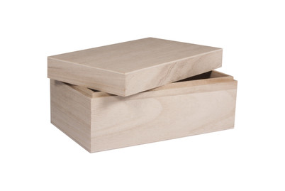 Image of Holz-Box mit Deckel, FSCMixCredit, 20x12x9cm