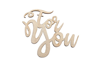 Image of Holz-Minischrift For you ,Fsc Mix Cred, 6x5x0,3cm, SB-Btl 4Stück bei JUMBO