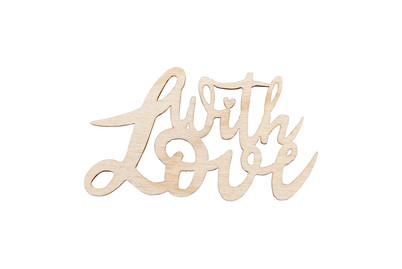 Image of Holz-Minischrift With love ,FSCMix Cred, 6,3x3,7x0,3cm, SB-Btl 4Stück bei JUMBO