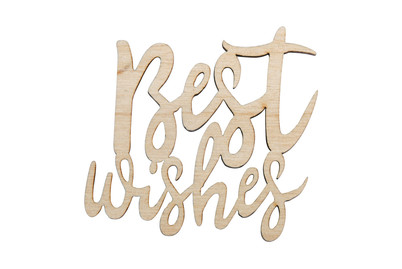 Image of H-Minischrift Best wishes , FSCMix Cred, 5,9x5,7x0,3cm, SB-Btl 4Stück bei JUMBO