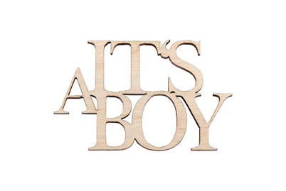 Image of H-Minischrift It's a boy , FSCMix Cred, 5,5x3,5x0,3cm, SB-Btl 4Stück bei JUMBO