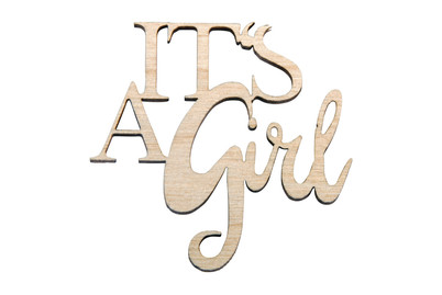 Image of H-Minischrift It's a girl , FSCMix Cred, 4,6x4,4x0,3cm, SB-Btl 4Stück bei JUMBO