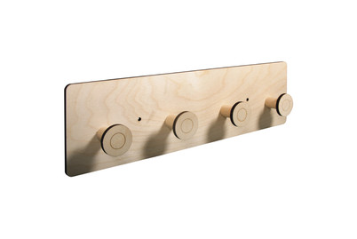 Image of Holz Garderobe, FSCMixCredit, 42x12x4,5cm, 9-tlg., Box 1Set bei JUMBO