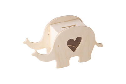 Image of Holz Spardose Elefant, FSC 100%, 16,4x5,5x9cm bei JUMBO