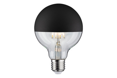 Image of LED Globe 6.5 Watt E27 Kopfspiegel Schwarz matt Warmweiss